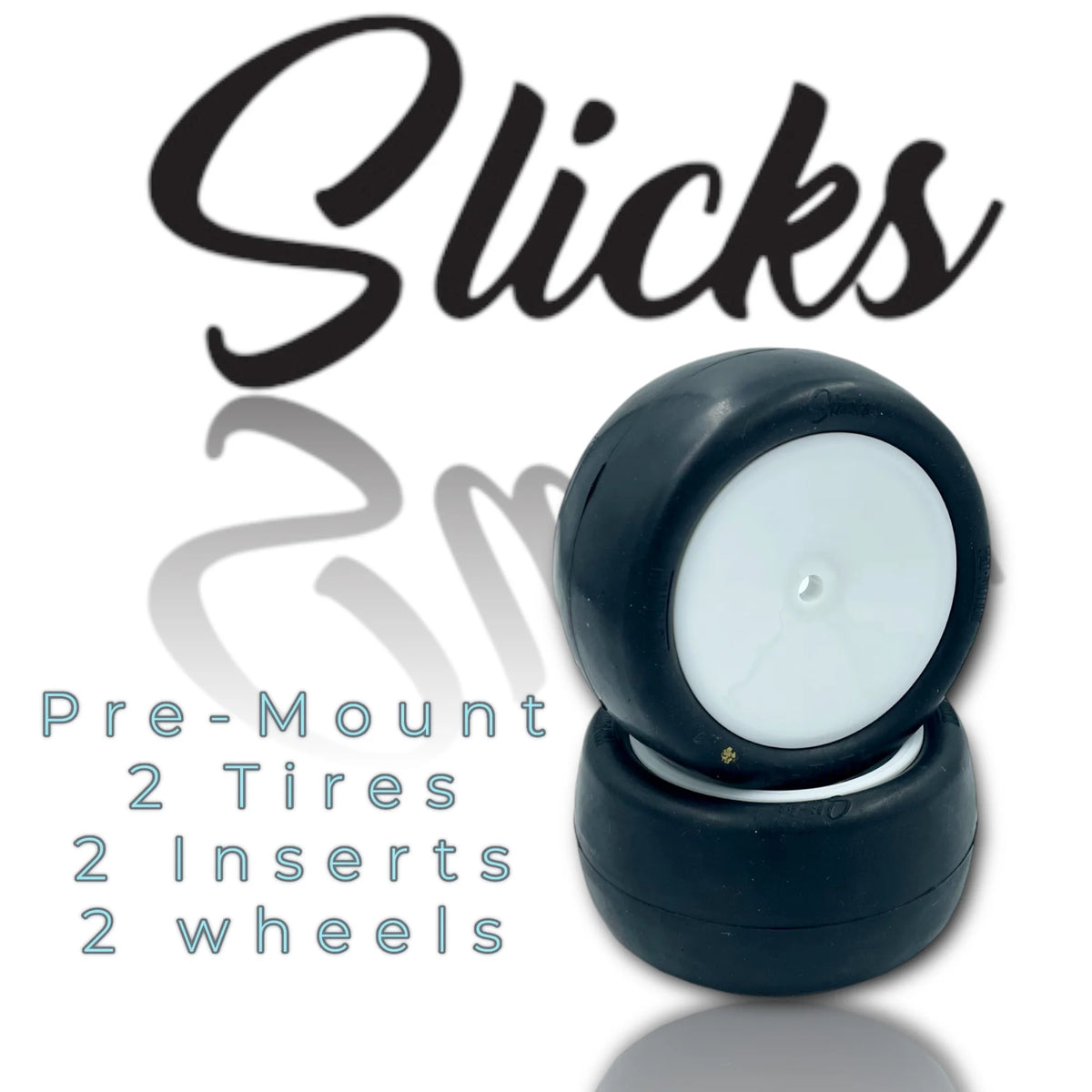 Pro Motion Slick 2.2'' Rear Tires Pre-Mount White
